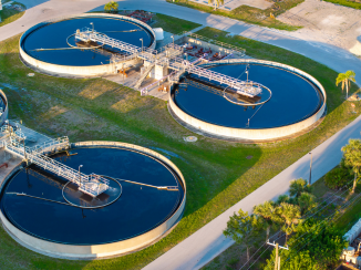 Overview of a functioning Sewage Treatment Plant site