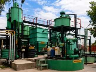 Industrial ETP wastewater plant primary clarifier infrastructure setup in India
