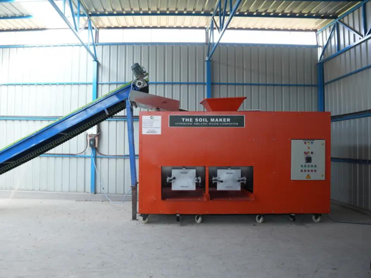 On-site organic waste treatment facility infrastructure